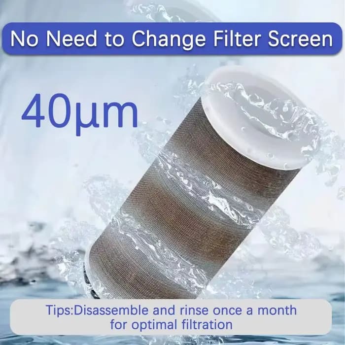 Pré-filtre 6-25mm 1/2 "40μm avec pagode, adaptateur de tuyau barbelé en laiton, Joints de coupleur, 