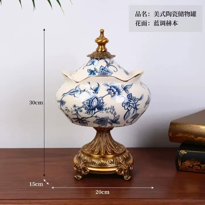 Figurines de rangement en céramique rétro américaine, artisanat, figures générales européennes