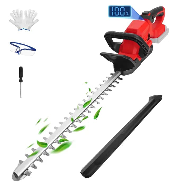 Taille-haie électrique sans balais 3000 tr/min, tondeuse de jardin sans fil 180 °   Outil électrique