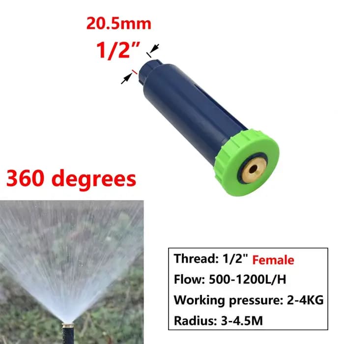 1/2 pouces filetage interne 90 180 360 degrés aménagement paysager Popup arroseurs jardin eau Irriga