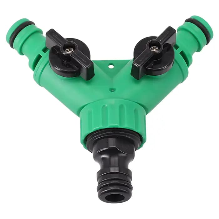 Connecteurs de tuyaux d'eau de jardin à 2 voies, adaptateur de tuyau, Valve de séparation de tuyau e