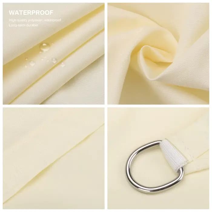 Voile d'ombrage beige, imperméable, pour jardin extérieur, Patio, fête, bloc UV 98%, auvent de prote
