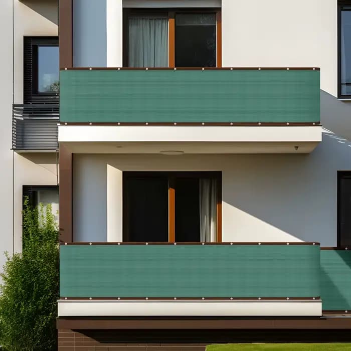 Grille d'ombrage de jardin vert foncé en HDPE anti-UV, tissu d'ombrage, filet de confidentialité, vo