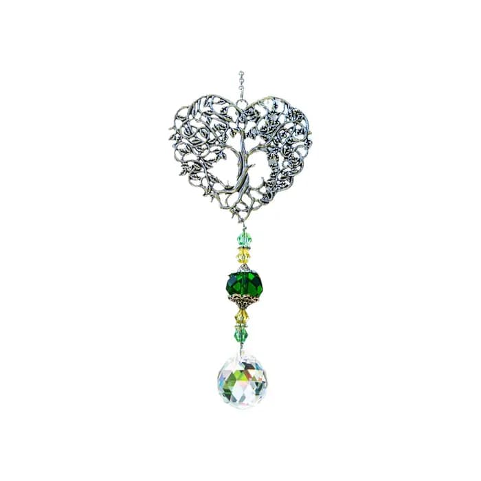 Attrape-soleil en cristal, pendentif arbre de vie, décorations de fenêtre de jardin de maison, tentu
