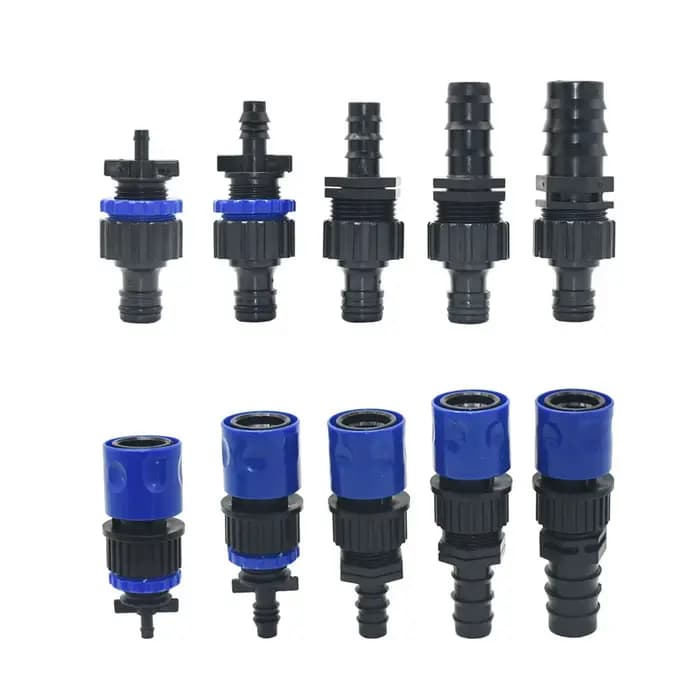 Connecteur rapide de tuyau d'eau barbelé 1/4 3/8 1/2 3/4 1 pouce, 4/7mm 8/11mm 16mm 20mm 25mm, 1 piè