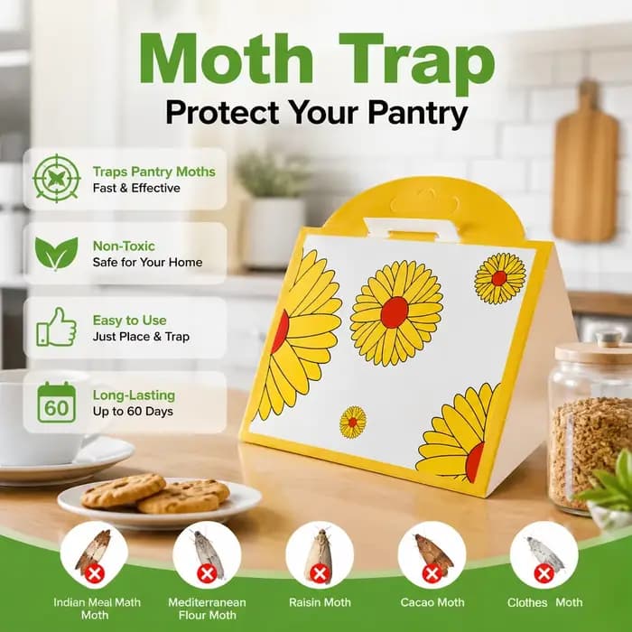 8 pièges à phéromones pour mites et insectes, autocollants attrape-mites, pièges à insectes pour jar