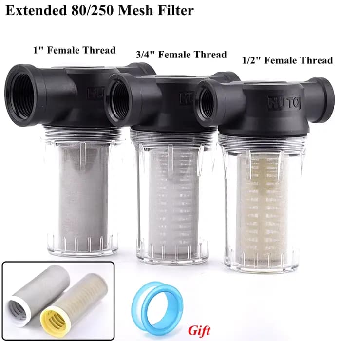 Filtre à eau de jardin 1 / 2 pouce 3 / 4 pouces 1 pouce étang 80 / 250 mesh filtre à eau d'irrigatio