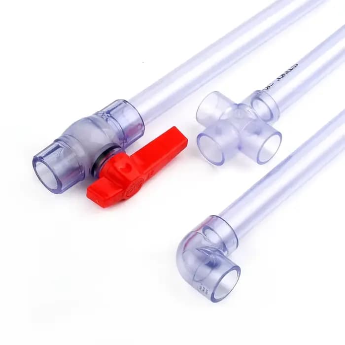 Connecteurs de tuyaux UPVC transparents bleus de haute qualité, 20 ~ 63mm, raccords de tubes de Drai