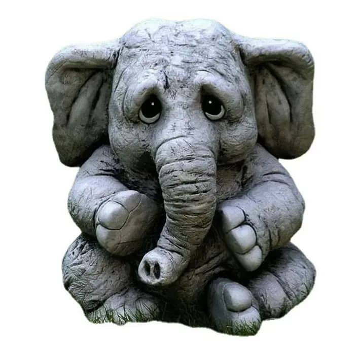 Statues d'éléphant de jardin, décoration extérieure, légère, mignonne, créative, cadeau idéal pour a