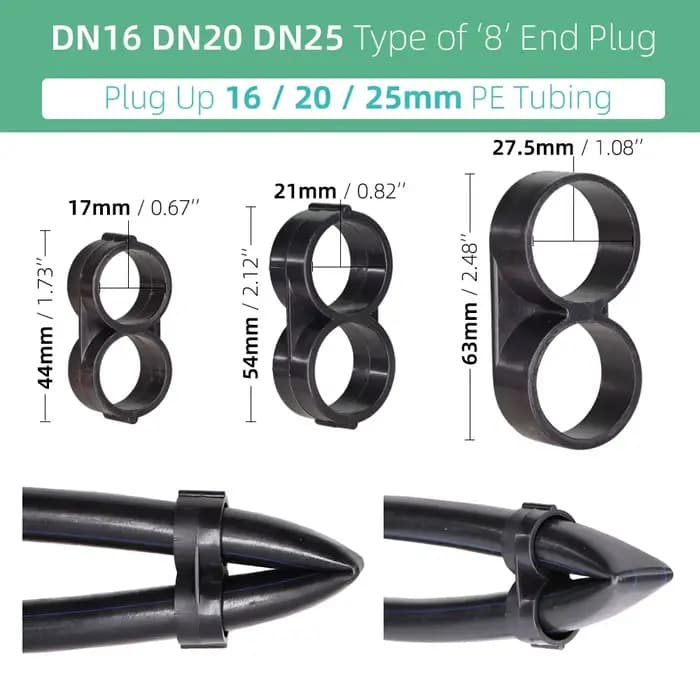Connecteurs d'eau pour tubes 16 20 25MM, adaptateur d'accouplement égal, coude, bouchon d'extrémité 