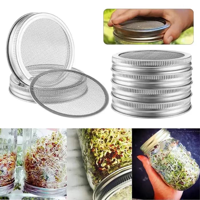 Couvercle de Germination de germes de graines en acier inoxydable, couvercle de bidon de germes de g