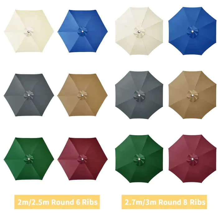 Parasol remplaçable en tissu supérieur pour jardin, Patio extérieur, couverture de parapluie, auvent