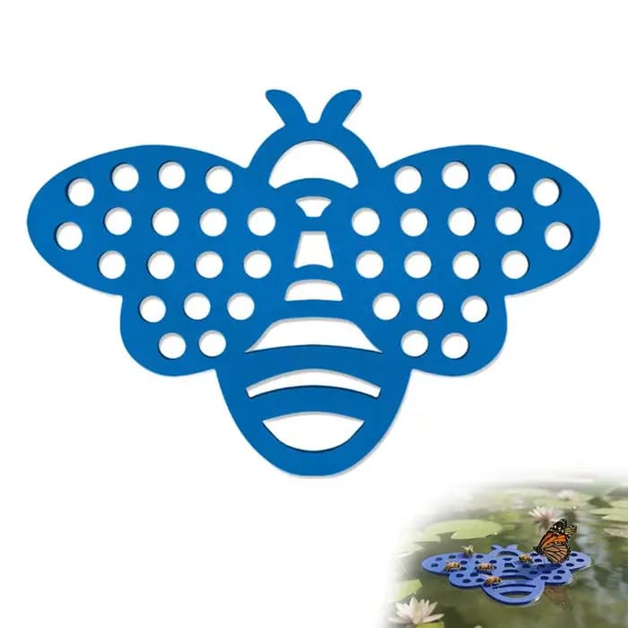 Île flottante en forme d'abeille pour la pollinisation, abreuvoir flottant pour abeilles, station d'