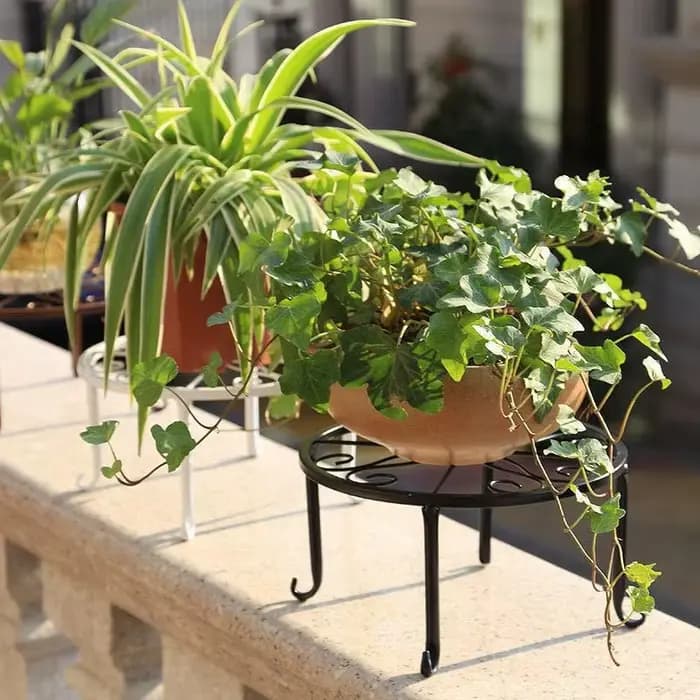 Support de fleurs en fer à Pot unique sur pied, support de fleurs de balcon intérieur, support de Po