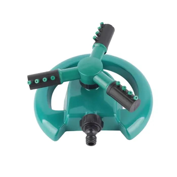 Arroseur de jardin portable à 3 bras, arroseur automatique pour pelouse extérieure