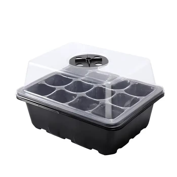 Pot de semis en plastique de 12 puits, boîte de semis succulente, plateau de semis isolé