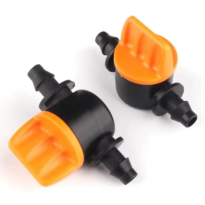 Mini Valve barbelée de 1/4 pouces, connecteurs de robinet de jardin pour tuyau d'irrigation de 4/7mm