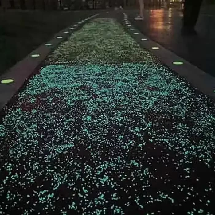 1000 pièces 3-5mm sable lumineux lueur dans l'obscurité galets pierre maison jardin cour chemin exté