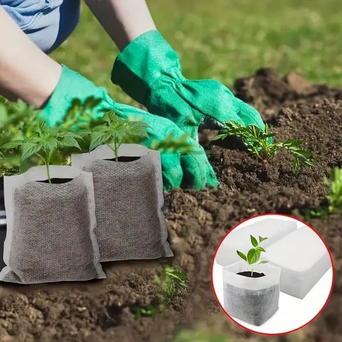Sacs de pépinière biodégradables, 8x10cm, 100 pièces, sacs de culture de plantes Non tissés, pochett