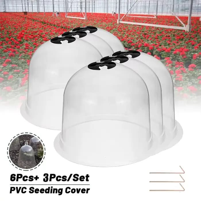 Couverture de cloche de plante de jardin en plastique réutilisable de 10 pouces, 6 pièces, couvertur