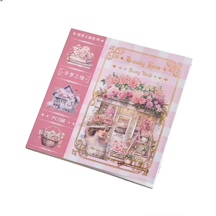 50 feuilles d'autocollants pour journal de jardin, livre d'autocollants Washi pour journal créatif, 