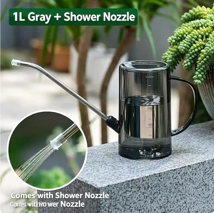 Arrosoir en plastique mignon, portable, à long bec, petit, durable, pour plantes d'extérieur, cadeau