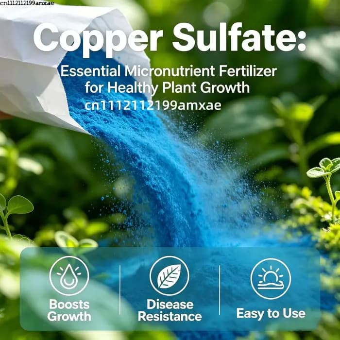 Sulfate de cuivre pentahydraté de haute pureté pour la croissance des plantes, fongicide, contrôle d