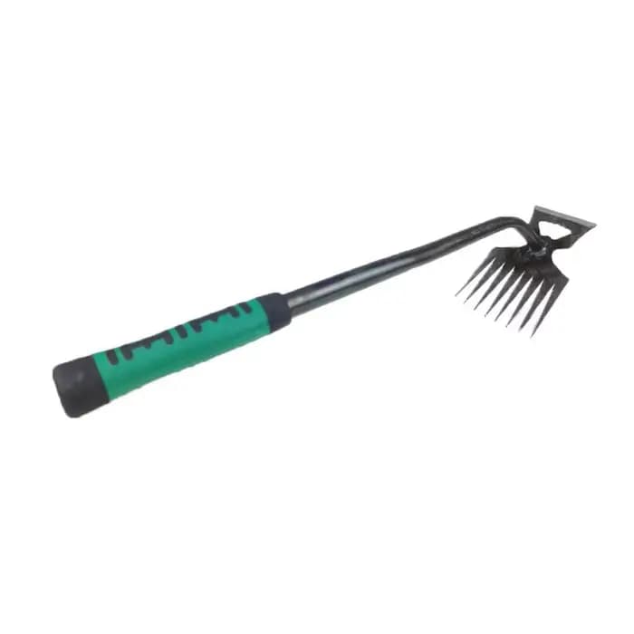 Houe de jardin à 8 dents, outil agricole pour désherber, désherbeur manuel pour jardin, pelouse, cou