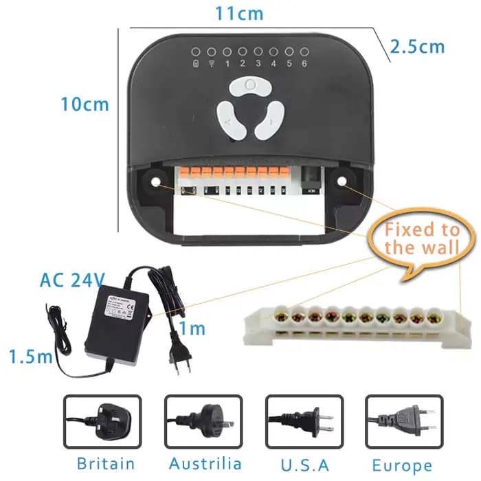 Minuterie d'arrosage pour maison intelligente Tuya, 6 zones, connexion WIFI et contrôleur d'irrigati
