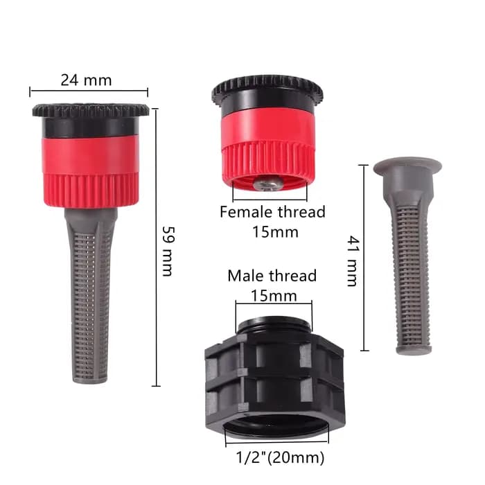 Buse de Diffuseur à Percussion Réglable Résistante, Arroseur Pop-Up, Accessoires de Connexion à File