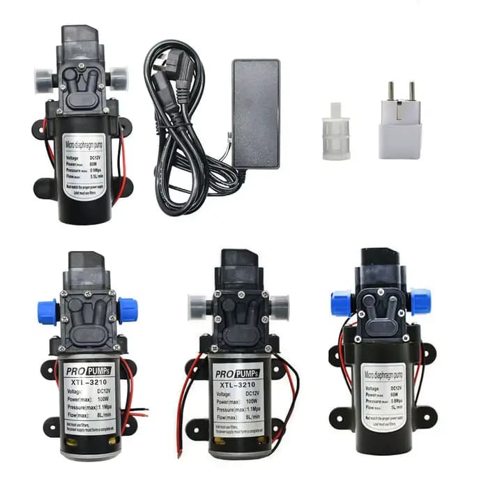 Micro pompe à eau à membrane DC 12V 60W 80W 100W, pour lavage de voiture, Irrigation de jardin, pomp