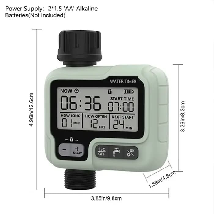 Minuterie d'eau automatique HCT-322, Machine d'irrigation numérique de jardin, arroseur Intelligent 