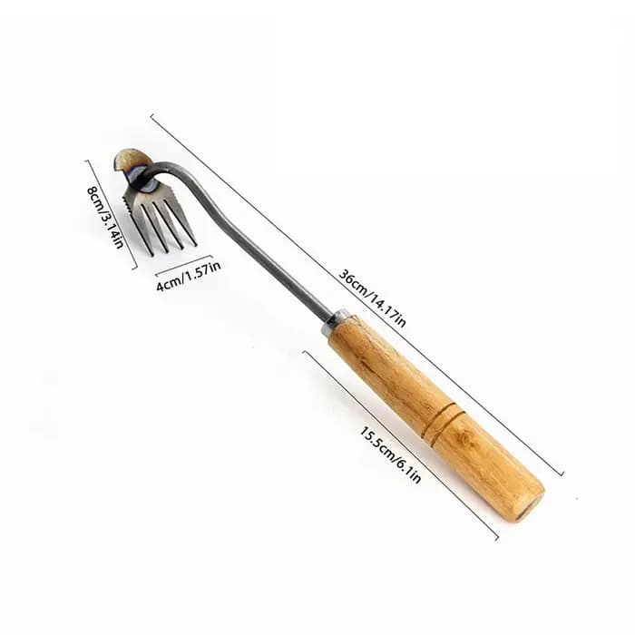 Extracteur de désherbage, outil de traction des racines, outil de désherbage à 4 dents, outil de dés