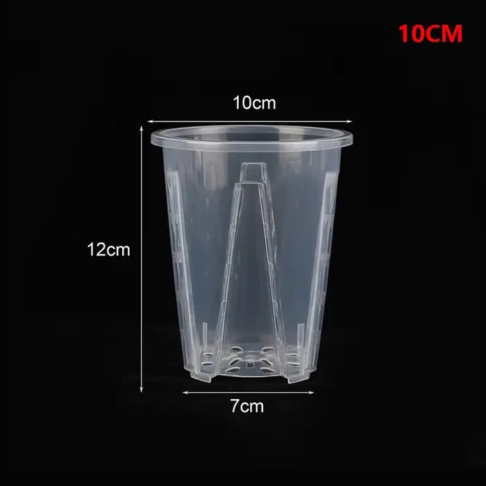 Pot de plante en plastique transparent, porte-fleur cylindrique, plan végétal durable, anti-déformat