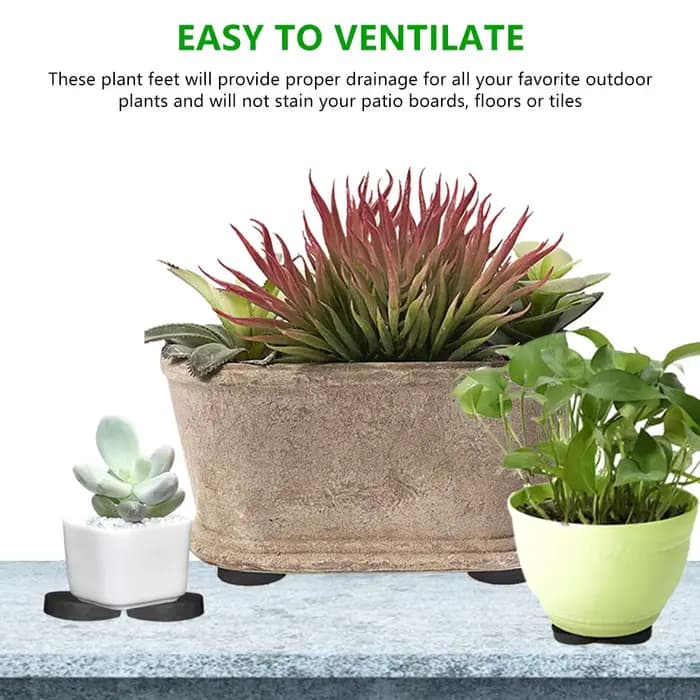 Riser de pot de fleur invisible pour plantes, base auto-arina, non ald, intérieur, extérieur, fourni