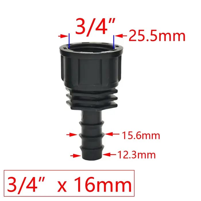 Connecteur à filetage mâle femelle 1/2 "3/4" 1 ", 4 pièces, pour barbe 8mm 16mm 20mm 25mm 32mm, adap