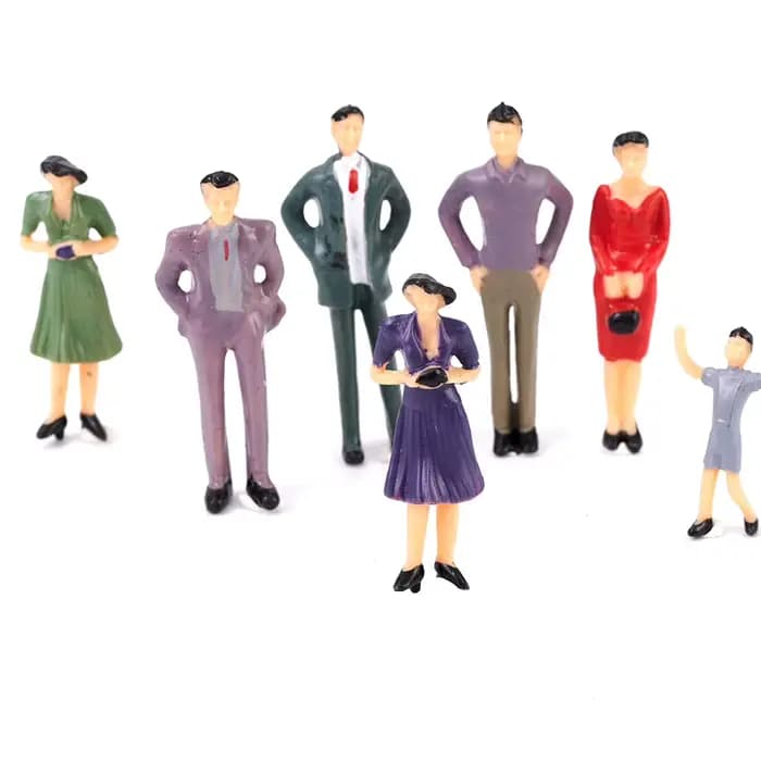 Figurines de personnes en plastique, échelle 1:32, 50 pièces, modèle de construction de passagers, p