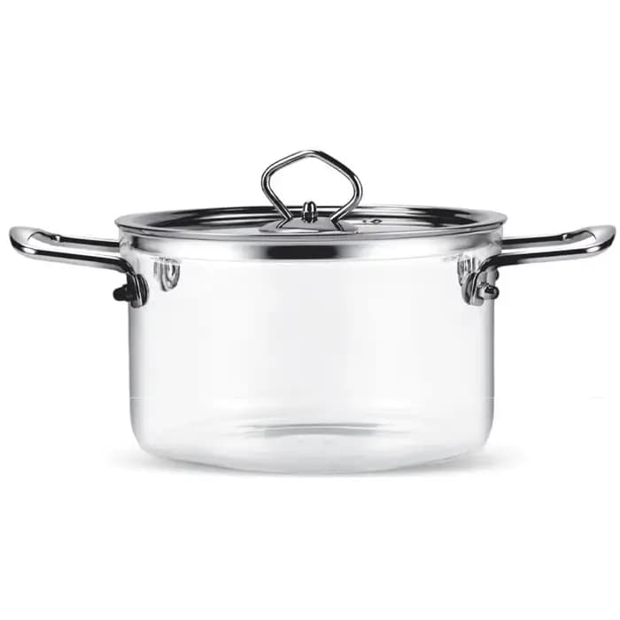 Verrerie moderne haute teneur en verre Borosilicate marmite transparente minimaliste casserole en ve