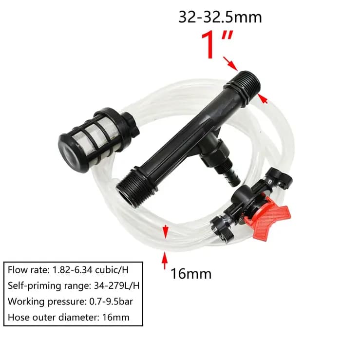 Kits d'injecteur d'engrais Venturi à filetage mâle de 1 pouce et 1.5 pouces, système d'irrigation ag