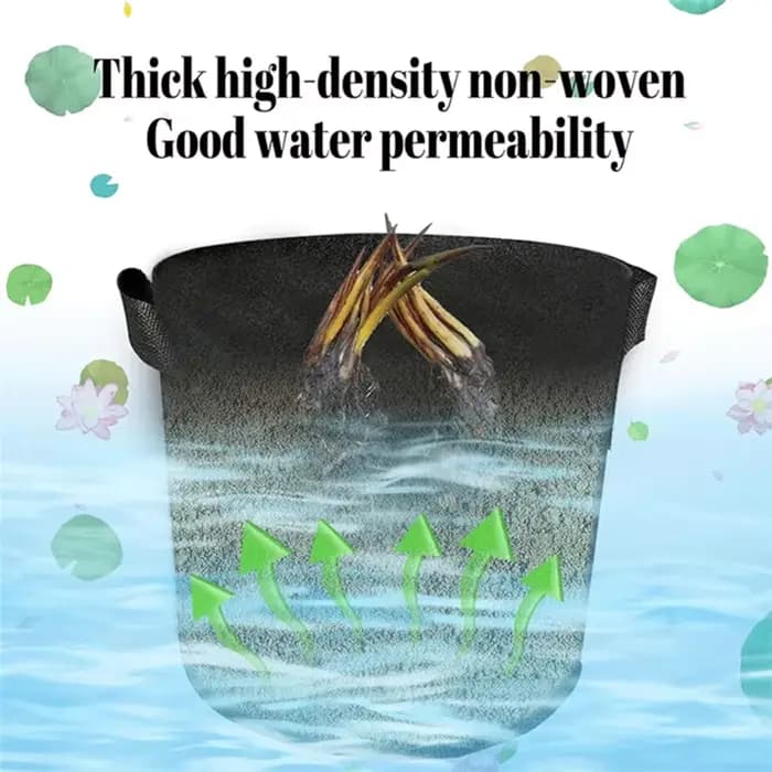 Pots de plantes de lys VELIF-8Pack pour étang, Pots en tissu non tissé épais avec poignées, sacs de 