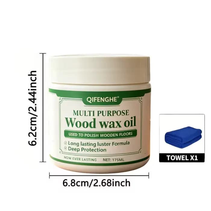 Huile de cire pour bois multi-usages 175 ml, polissage pour sols en bois, brillance longue durée pou