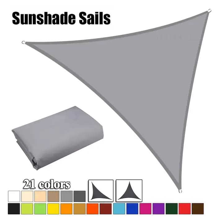 Voile d'ombrage triangulaire multi-tailles, imperméable, pour jardin extérieur, Patio, fête, protect