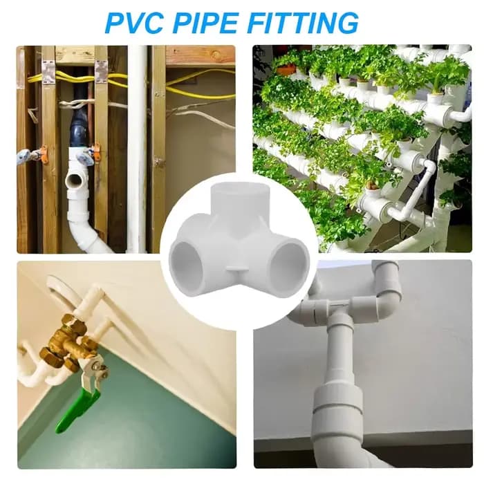 5 pièces 20/25/32/40/50mm 4 voies PVC tuyau d'eau connecteur raccords maison jardin Irrigation Aquar