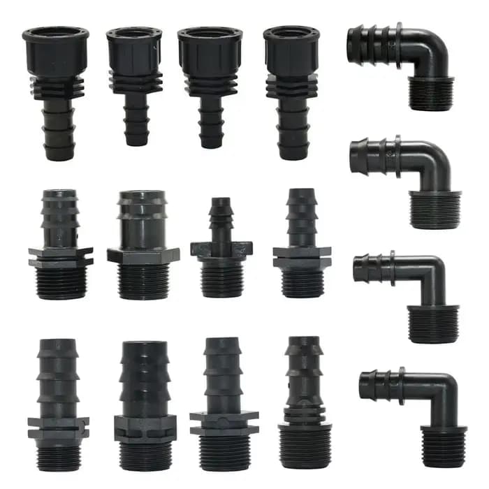 Connecteur de Tube PE de jardin, 8/16/20/25/32mm, filetage 1/2 3/4 1 ", coupleur coudé, raccord de t