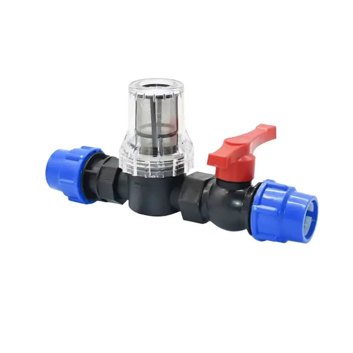 Filtre à eau pour tuyau PE, 25mm 32mm, avec Tube en plastique, connecteur rapide, filtre à mailles 8