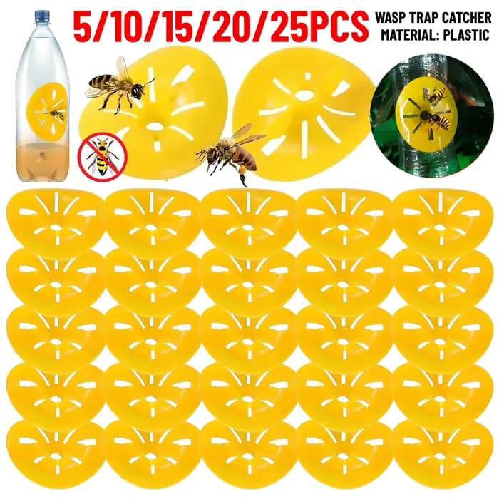 Piège à guêpes et à frelons réutilisable, en forme de fleur, pour la maison et le jardin, lot de 5 à