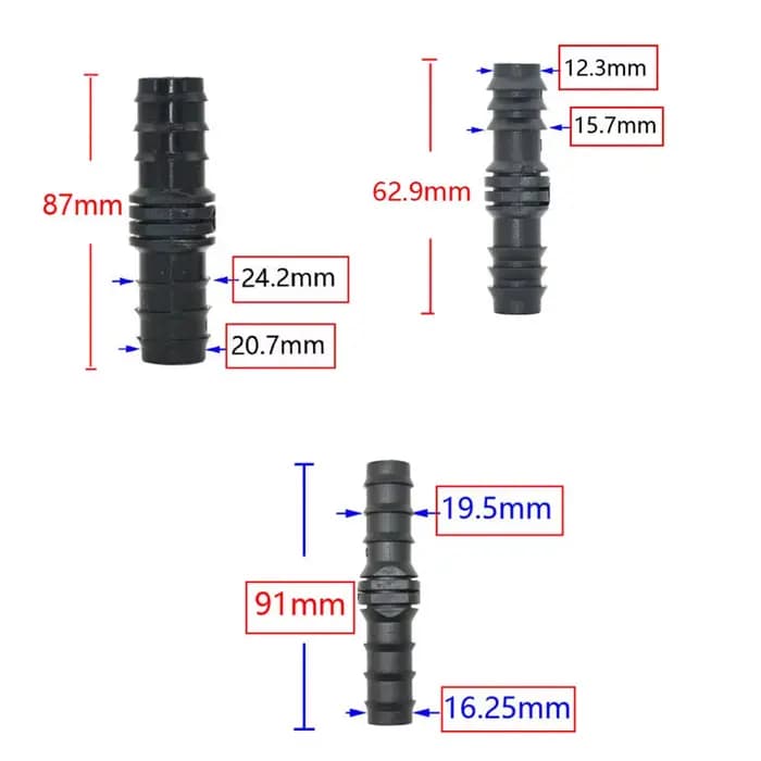 Joendoc4-Connecteur de tuyau d'irrigation goutte à goutte en PE, 16mm, 20mm, 25mm, coude en T, répar