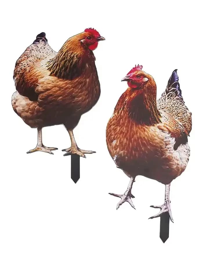 Statue de coq de jardin, Sculpture de poulet en acrylique pour décoration de cour, Figurine de poule