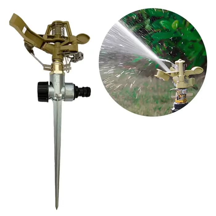 Arroseur à percussion sur base de trépied rétractable, arroseur d'eau en alliage rapAlloy pour cour,