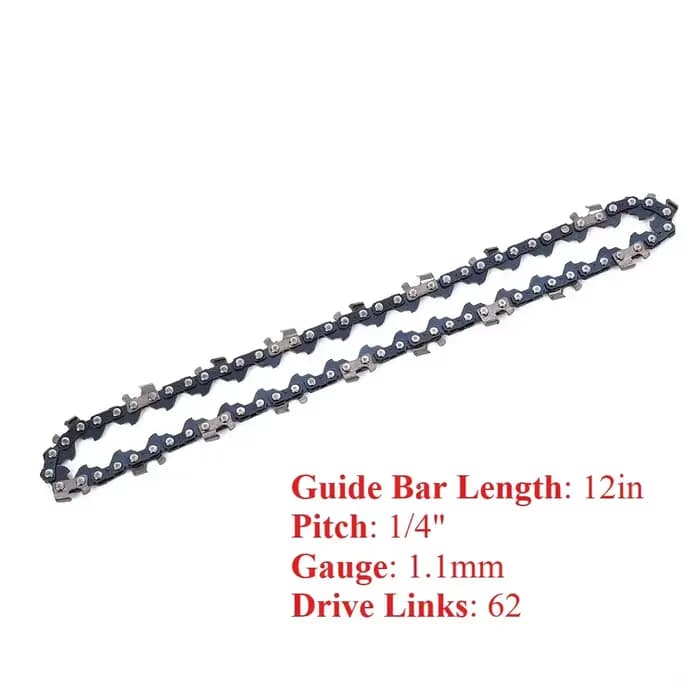Chaîne de tronçonneuse de 12 pouces, calibre 043 ", 1/4" LP 62/64DL, lames de tronçonneuse pour stih